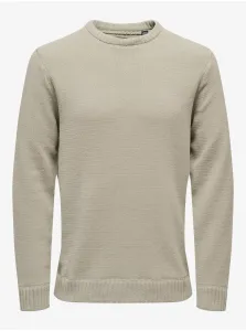Beige Mens Sweater ONLY & SONS Ese - Men #7779877