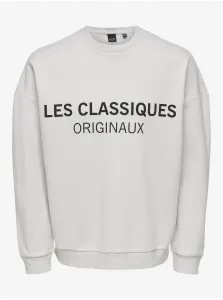 Light Grey Sweatshirt ONLY & SONS Les Classiques - Men