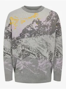 Grey Mens Patterned Sweater ONLY & SONS Maxin - Men #7626962