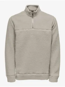 Men's Light Grey Sweatshirt ONLY & SONS Remy - Men #8112965
