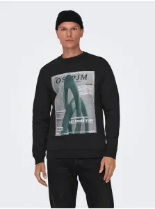 Black Mens Sweatshirt ONLY & SONS Todd - Men #7260707