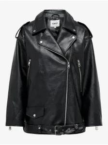 Women's black faux leather jacket ONLY Vera - Women #8782693