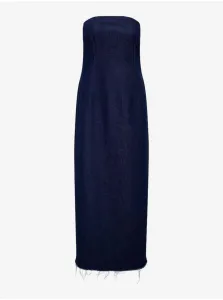 Navy blue women's denim midi dress ONLY Gisele - Women #9499565