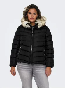 Black women's winter quilted jacket ONLY CARMAKOMA New Ellan - Women #8074192