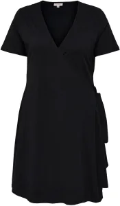 ONLY CARMAKOMA Dámske šaty CARAPRIL Regular Fit 15252981 Black 5XL/6XL