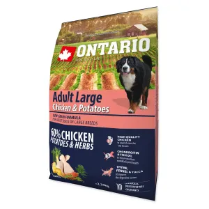 ONTARIO Dog Adult Large Chicken & Potatoes granule pre psov 2,25 kg