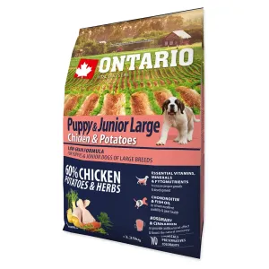 ONTARIO Puppy & Junior large chicken & potatoes pre šteňatá 2,25 kg