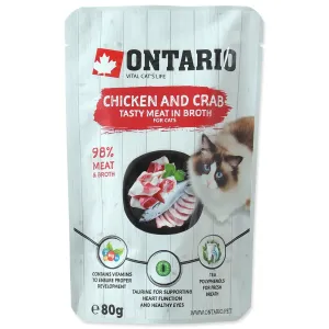 ONTARIO CAT KAPSICKA CHICKEN AND CRAB IN BROTH 80G
