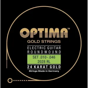 Optima Strings For Electric Guitar Gold strings round wound Set
