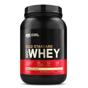Proteín 100% Whey Gold Standard - Optimum Nutrition, príchuť vanilková zmrzlina, 910g