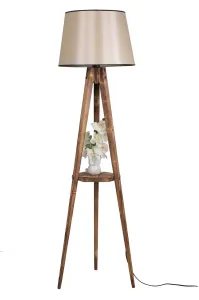 Stojacia lampa Sehbali V 160 cm hnedá/béžová