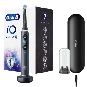 Oral-B iO SERIES 9 BLACK ONYX elektrická zubná kefka + držiak + cestovné puzdro, 1x1 set