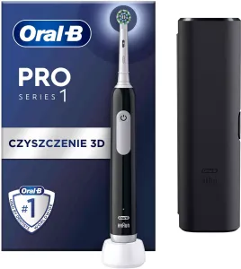 Oral-B PRO SERIES 1 Black elektrická zubná kefka + cestovné puzdro 1x1 ks
