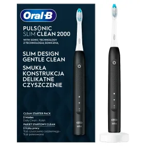 Oral B Pulsonic Slim Clean 2000 Black sonická elektrická zubná kefka Black 1 ks