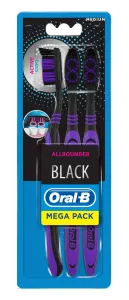 Oral-B Allrounder Black Medium zubná kefka zubná kefka 3 ks unisex
