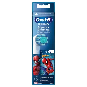 Oral B PRO Kids 3+ náhradné hlavice na zubnú kefku pre deti Spiderman 4 ks