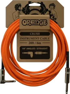 ORANGE Crush 20ft Instrument Cable Angled to Straight #4540527