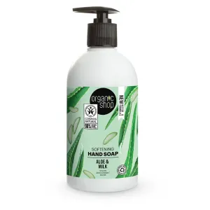 Organic Shop Organic Aloe & Milk Ošetrujúce tekuté mydlo na ruky 500 ml