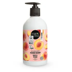 Organic Shop Vyživujúce mydlo na ruky Růže a broskyňa (Nourising Hand Soap) 500 ml