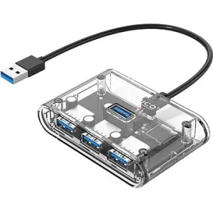 Orico USB-A Hub 4× USB 3.0 Transparent