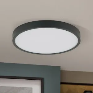 Stropné svietidlo Bully LED v čiernej farbe, 3 000 K, Ø24 cm
