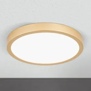 Stropné LED svietidlo Vika, okrúhle, zlatá, Ø 23cm