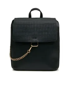 Orsay Black Womens Backpack with Crocodile Pattern - Women