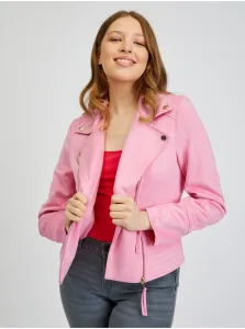 Orsay Pink Women's Leatherette Jacket in Suede - Women #6247935