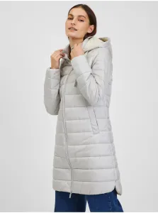 Svetlosivý dámsky zimný prešívaný kabát ORSAY #5838902