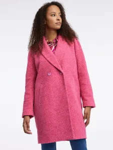 Tmavo ružový dámsky kabát s prímesou vlny ORSAY #7779624