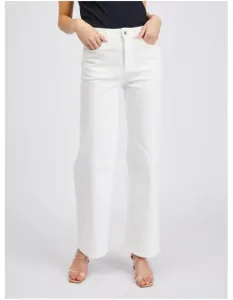 Biele dámske džínsy bootcut