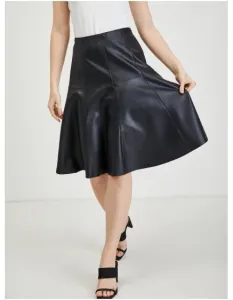 Čierna dámska koženková sukňa #6514872