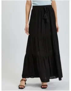 Čierna dámska maxi sukňa