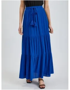 Modrá dámska maxi sukňa