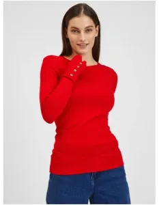 Červený dámsky ľahký sveter