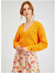 Oranžový dámsky vzorovaný sveter