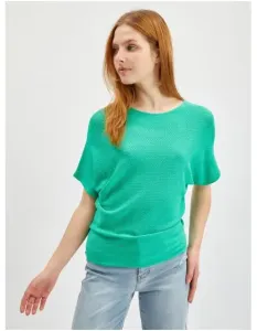 Svetlozelený dámsky sveter s krátkym rukávom ORSAY XS