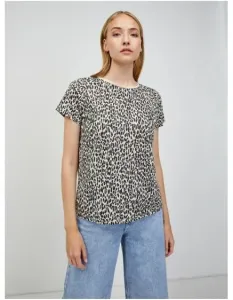 Béžové tričko so zvieracím vzorom