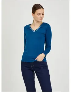 Modré dámske tričko s dlhým rukávom #6514618