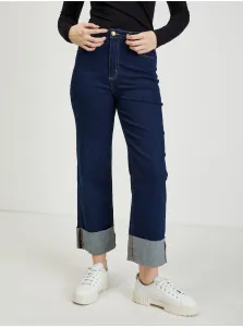 Dark blue womens straight fit jeans ORSAY - Women #575384