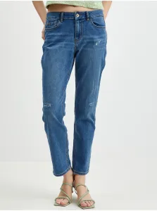 Orsay Dark Blue Womens Shortened Straight Fit Jeans - Women #6541912
