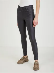 Dark gray women's leatherette pants ORSAY - Ladies #575522