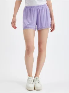Orsay Light Purple Womens Shorts with Lace - Women