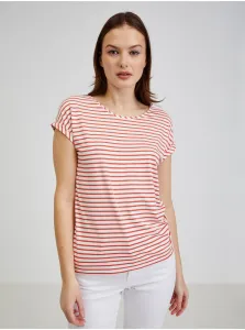 Červeno-biele dámske pruhované tričko ORSAY - Ženy #6393975