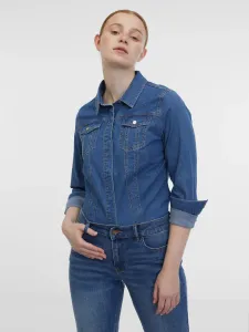 Modrá dámska džínsová košeľa ORSAY