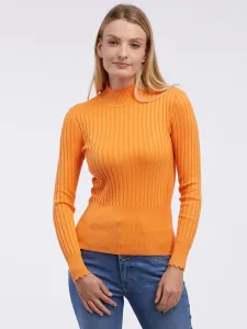Orsay oranžový dámsky rebrovaný sveter - ženy #8559930