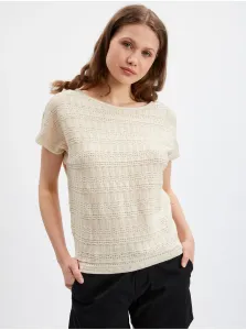Béžové dámske béžové svetrové tričko ORSAY #6326805
