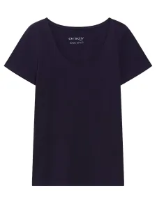 Tmavomodré basic tričko ORSAY #4919372