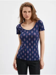 Orsay Dark blue Women Patterned T-Shirt - Women #6262700