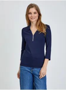 Dark blue T-shirt with three-quarter sleeves ORSAY - Women #617343